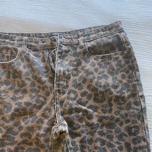 Boohoo cheetah jeans